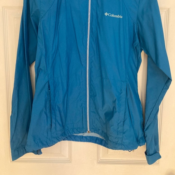 Columbia Rain Jacket Blue Hooded Small - Picture 8 of 8